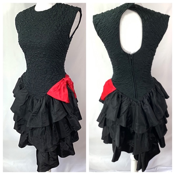 Vintage Bow in Back Prom Dress